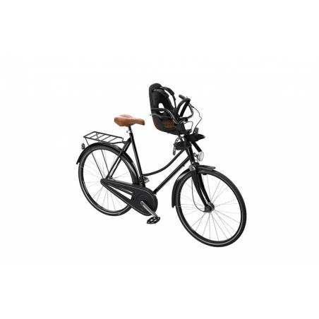 Siège vélo avant Thule Yepp Nexxt Mini, couleur chocolat, sur le vélo - YGGOR