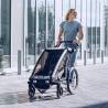 Balade en ville avec la remorque vélo Lite 1 Thule en mode poussette - YGGOR