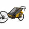 Remorque Thule sport 2 jaune attachée au vélo  - YGGOR