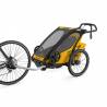 Remorque Thule sport 2 jaune accrochée au vélo - YGGOR