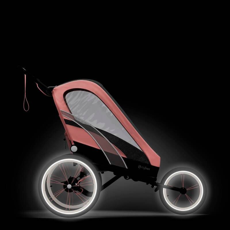 La poussette Zeno de Cybex , version Rose vue de profil - YGGOR