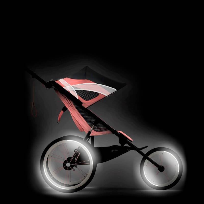 Eléments réfléchissants sur la poussette sport AVI modèle Rose CYBEX - YGGOR