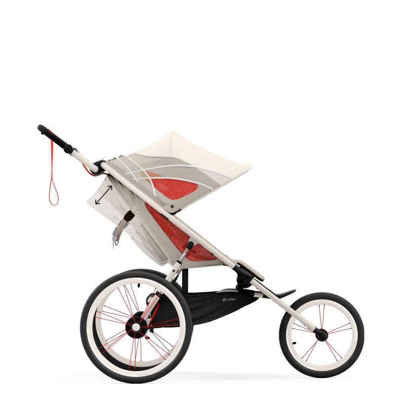 L'assise la poussette running AVI Beige CYBEX s'incline facilement - YGGOR