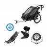 Pack YGGOR bébé sport 1 : remorque vélo Thule Sport 1 noire + hamac + support enfant