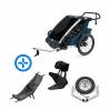 Pack YGGOR bébé cross 2 : remorque vélo Thule Cross 2 alaska + hamac + support enfant + kit jogging