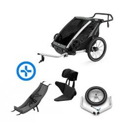 Pack YGGOR bébé lite 2 : remorque vélo Thule Lite 2 + hamac + support enfant + kit jogging