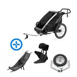 Pack YGGOR bébé lite 1 : remorque vélo Thule Lite 1 + hamac + support enfant + kit jogging