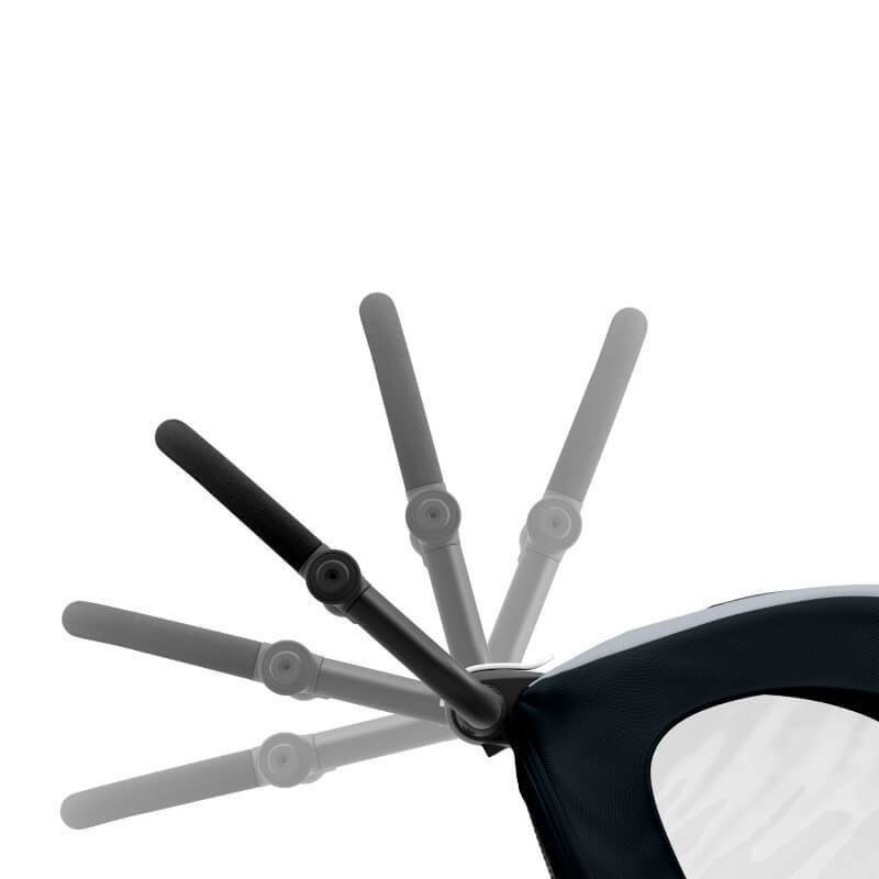 Guidon ajustable en hauteur sur la poussette Zeno Bike noire CYBEX